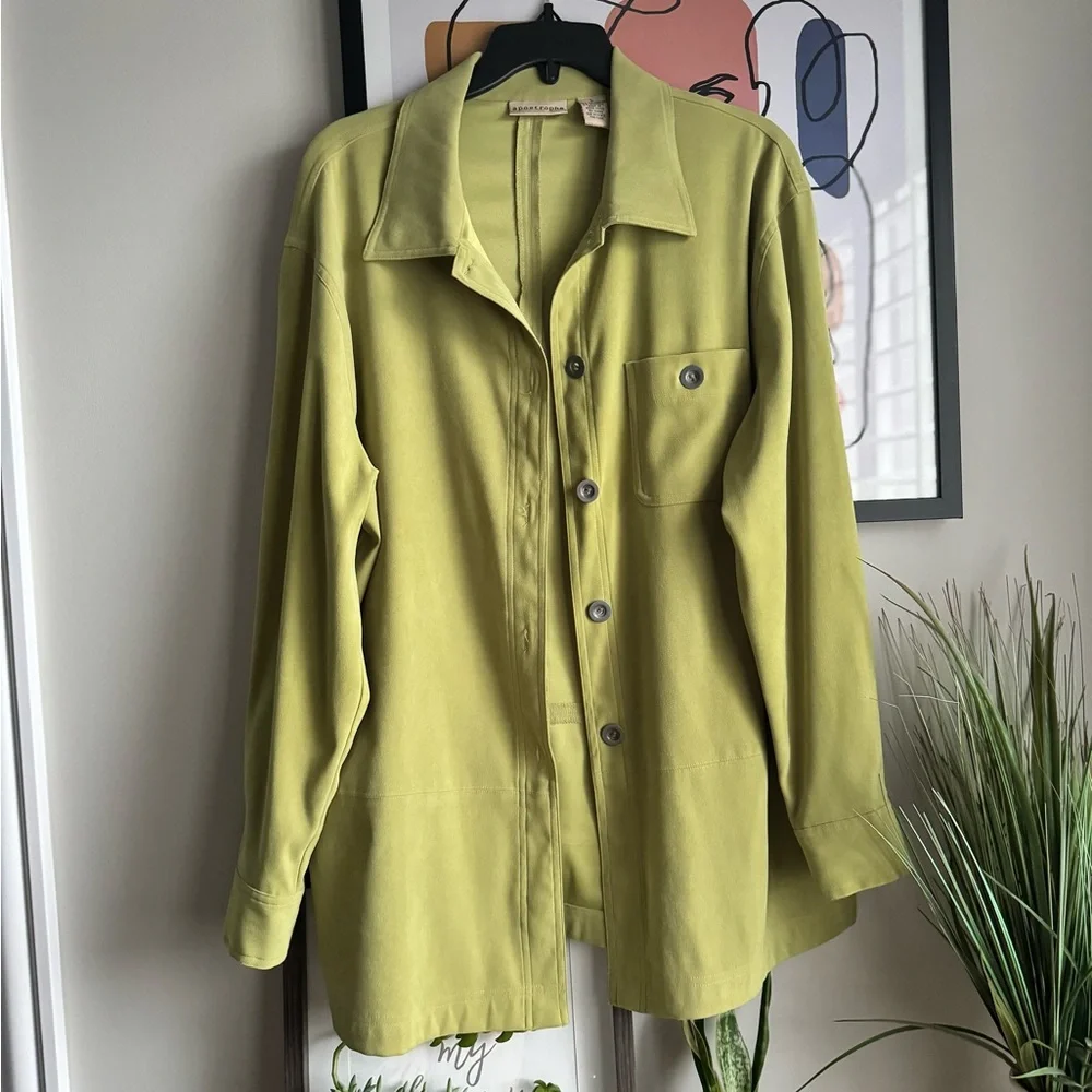 APOSTROPHE WOMENS GREEN BUTTON SHIRT - Picture 1 of 3